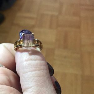 Ametrine. Citrine and Amethyst together.